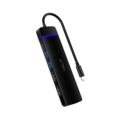 HUB Acteck Gate 8V DH676 Negro 8 en 1 2xHDMI 4K/DP/2xUSB 3.0/SD/MicroSD/Tipo C PD 100W Elite Serires