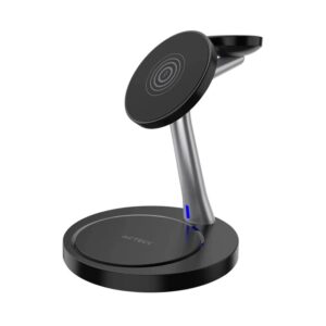 Cargador Acteck Inalambrico Energon S-Mate CI740 3 en 1 Magn?tico IPhone 15W IWatch 3W AirPods 5W Negro