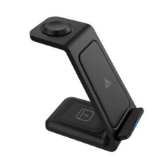 Cargador Acteck Inalambrico Energon S-Mate CI720 3 en 1 Magn?tico IPhone 15W IWatch 3W AirPods 5W Negro