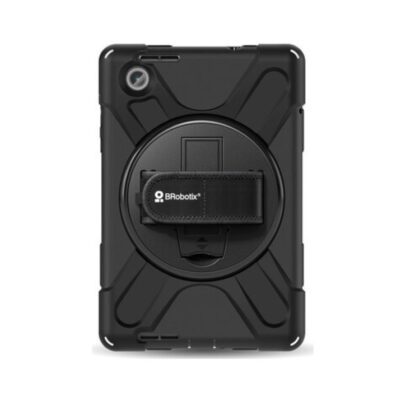 Funda Brobotix de uso rudo con correa y giro 360 para Lenovo K10 TB311FU compatible Tab K10, TB352XU color Negro
