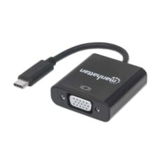 Convertidor Manhattan de USB Tipo C Macho a VGA Hembra Resoluciones hasta FHD 1920x1080 a 60Hz Modelo 151771