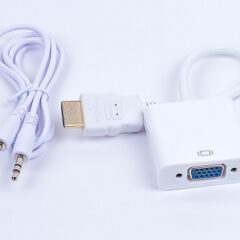 Convertidor Naceb HDMI a VGA con cable de audio modelo NA-0650N color Blanco