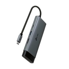 Hub TP-Link UH7021C 7-en-1 USB-C 1x HDMI 4K 60Hz 1x PD 100W 3x USB-A 5Gbps 1x SD y 1x microSD UHS-I hasta 200Mbps