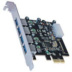 Tarjeta PCI Express Manhattan de USB 4 puertos 3.0 5Gbit/s