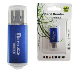 Lector Brobotix USB V2.0 microSD modelo 345673A color Azul metalico