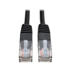 Cable patch UTP TrippLite N002-001-BK CAT 5E negro 30.48 cm (1 pie) PoE RJ45 M/M Moldeado 350 MHz