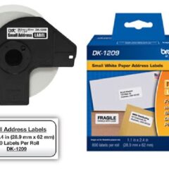 ETIQUETA BROTHER DK1209 PRECORTADA 1-1/7 X 2-3/7 QL-810 QL-800 (800 ET)