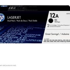 TONER HP 12A Q2612AD NEGRO LASERJET 1010/1012/1015/1018/1020/1022/1022PLUS/1022 DUAL PACK (2 DE 2 000 PAG)