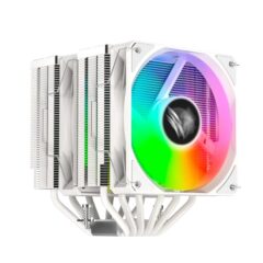 Enfriamiento de Aire Balam Rush Nitrox NX70 Blanco 6 Tubos de calor de cobre + 2 Vent Silencioso de 120 mm ARGB Torre de Calor en Aluminio