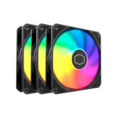 Kit Ventilador para Gabinete Cooler Master 3pack MF120 Lite Negro ARGB 3x120mm 1750 RPM