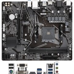 Tarjeta madre Gigabyte A520M S2H AM4 2xDDR4 HDMI DVI-D M-ATX