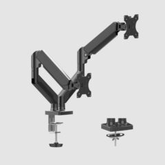 Soporte de articulado Naceb de escritorio para 2 monitores de 10 pulg a 32 pulg hasta 20kg color Negro modelo NA-0214