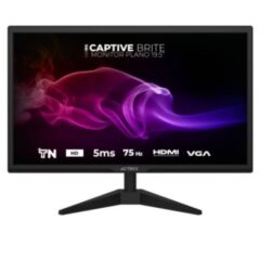 Monitor Acteck 19.5 LED Captive Brite CB195 plano HD HDMI VGA 60Hz negro