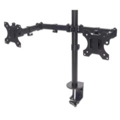 Soporte Manhattan para 2 Monitores 13 a 32 pulgadas 8KG en escritorio doble articulacion