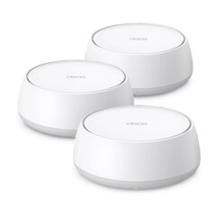 Sistema Deco BE25 (3 piezas) TP-Link Mesh Wi-Fi 7 BE5000 5GHz 4324 y 2.4GHz 688 Mbps MLO MU-MIMO OFDMA 2x RJ45 2.5Gbps x pieza