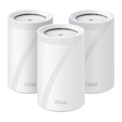 Sistema Deco BE63 (3 piezas) TP-Link Mesh Wi-Fi 7 BE10000 Tri-Banda MLO 4K-QAM 2x2 MU-MIMO OFDMA 4x RJ45 2.5Gbps x pieza