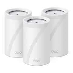 Sistema Deco BE68 (3 piezas) TP-Link Mesh Wi-Fi 7 BE14000 Tri-Banda MLO 4K-QAM 4x4 MU-MIMO 1x RJ45 10Gbps 1x 2.5Gbps 1x 1Gbps x pieza