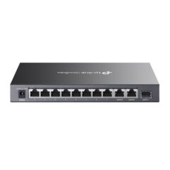 Switch TP-Link Omada DS111P met?lico escritorio/ montaje pared 10 puertos RJ45 (8x 10/100 PoE+ max 65W y 2x gigabit) 1x SFP gigabit no administrable