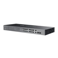 Switch Easy Managed TP-Link Omada ES220GMP met?lico rack 18x RJ45 gigabit (16x PoE+802.3af/at max. 250W) 2x SFP gigabit