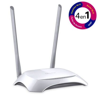 Router inal?mbrico TP-Link TL-WR840N N 300Mbps 2 antenas externas 1 puerto WAN y 4 puertos LAN 10/100 modo AP/Extensor/WISP