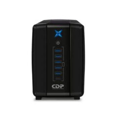 UPS interactivo CDP R-UPR758 750VA/375W 120VDC 8 NEMA 5-15R (4 c/protecci?n bater?a) 5x USB-A 1x USB-C total 2.4A 80-145Vca